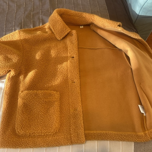 Uniqlo | Women | Mustard Yellow Windproof Fleece Jacket Large - Picture 6 of 9